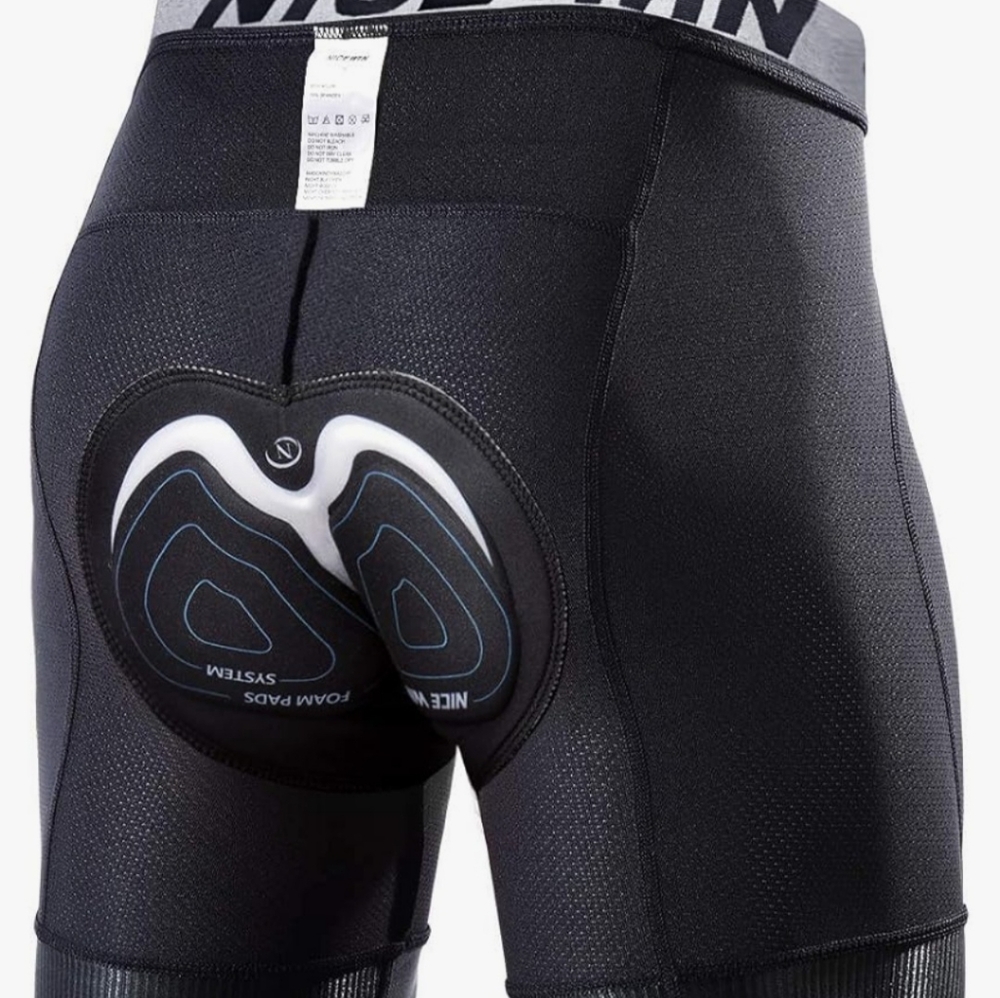 Bike Shorts Men's XXL Black Padded 4D Cycle Bicycle Underwear Workout Sport New